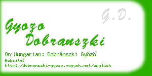 gyozo dobranszki business card